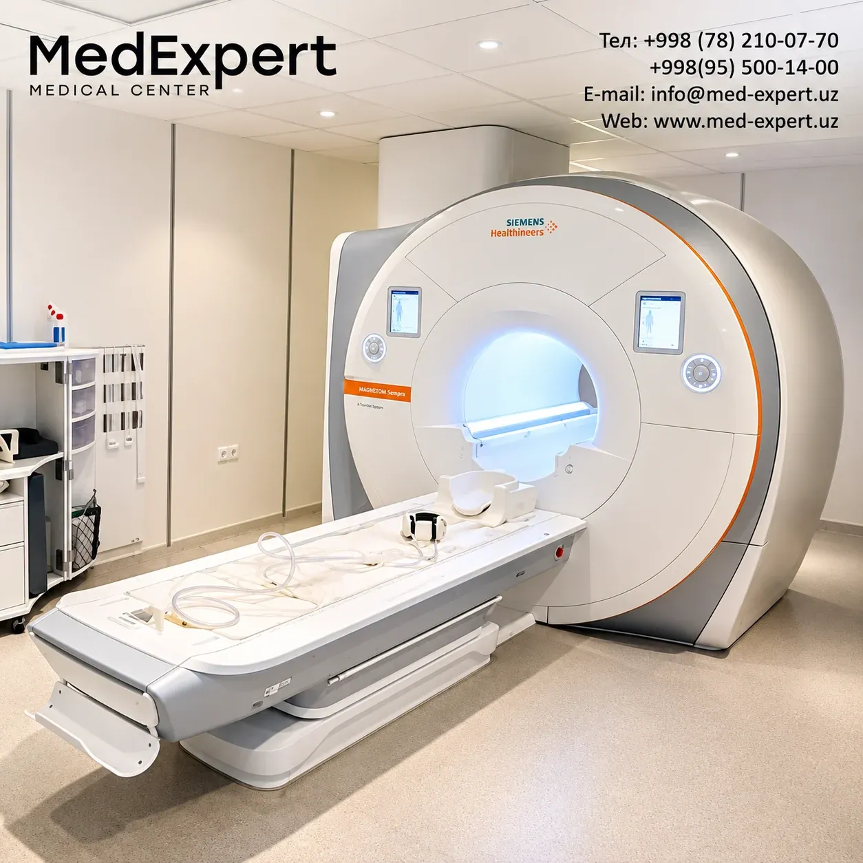 MedExpert tasvirlash bo‘limidagi Siemens Healthineers MRT tomografi
